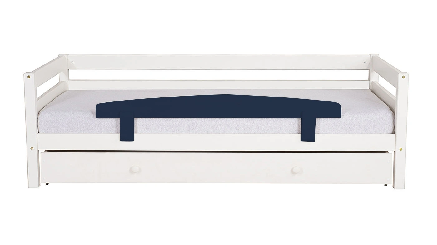 מיטת ילדים מיקה עם ארגז רוחב 80 ס"מ | עם מעקה אחורי